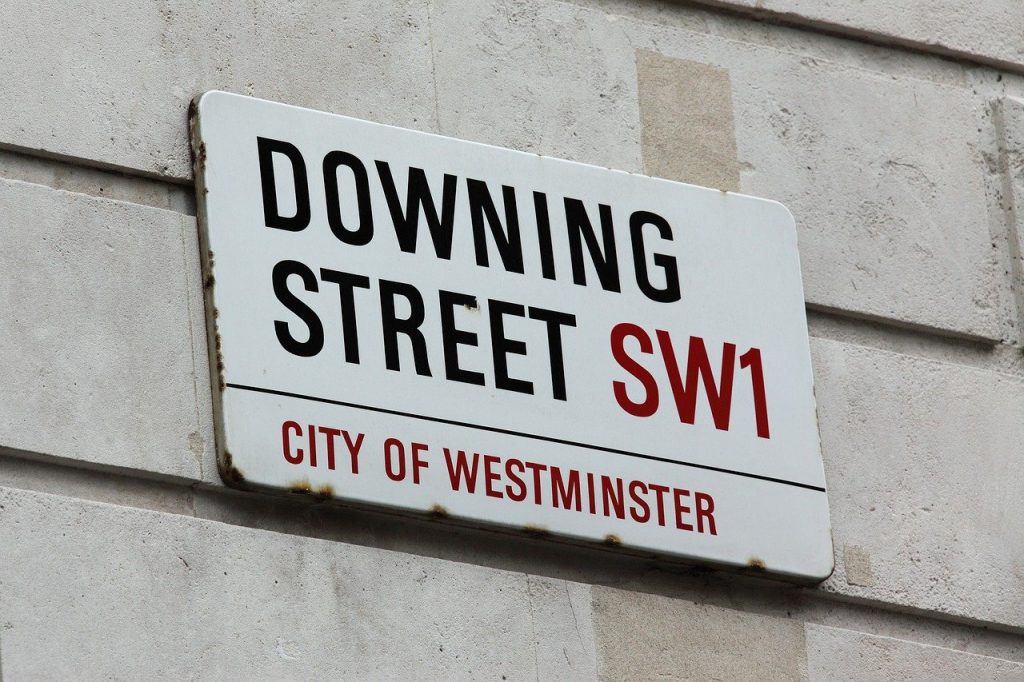 Downing Street road sign