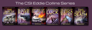 Image of all CSI Eddie Collins book covers